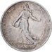 Frankrijk, 2 Francs, Semeuse, 1909, Paris, Zilver, ZF, KM:845.1