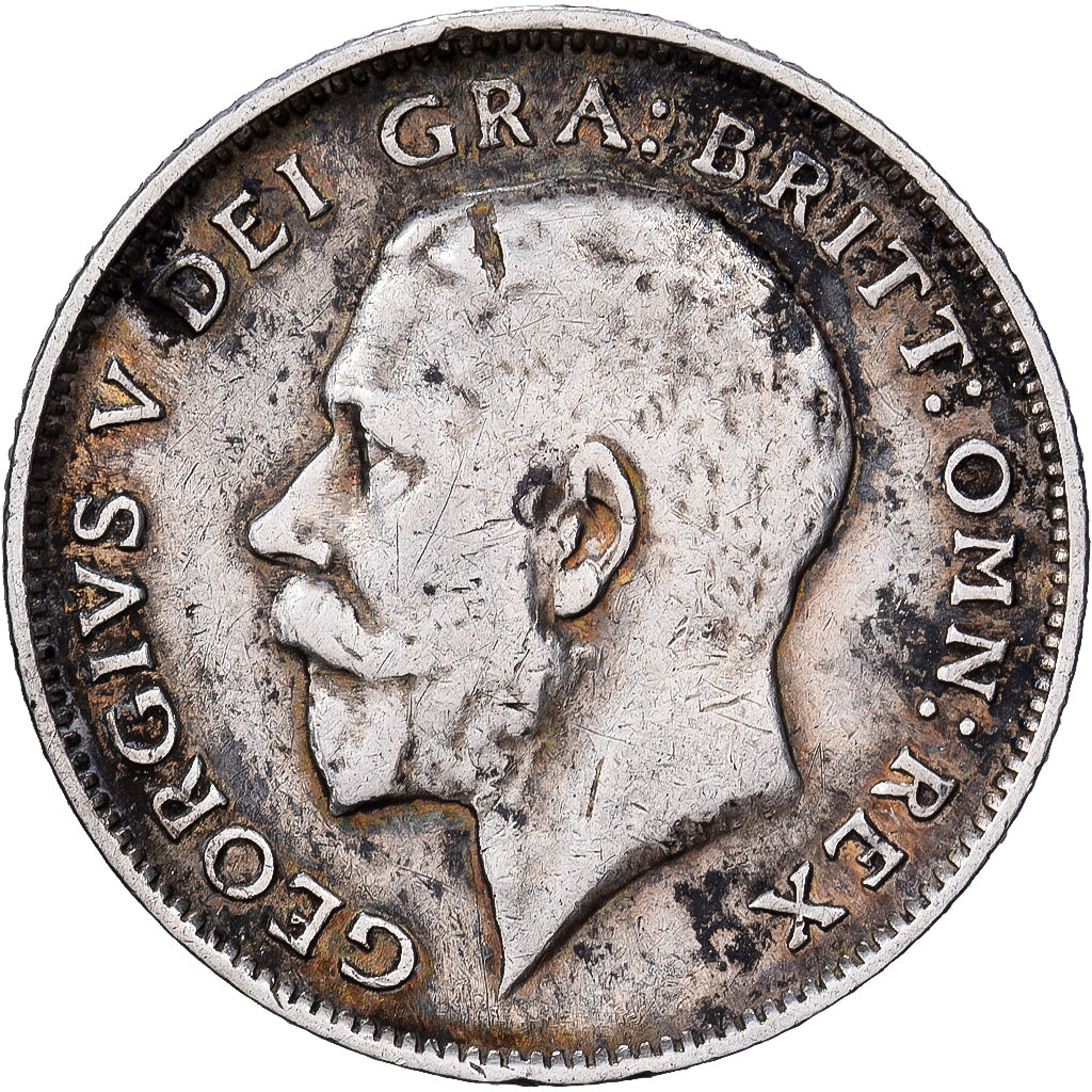 Groot Bretagne, George V, 6 Pence, 1912, Zilver, FR, KM:815