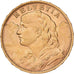 Szwajcaria, 20 Francs, 1922, Bern, Złoto, AU(55-58), KM:35.1
