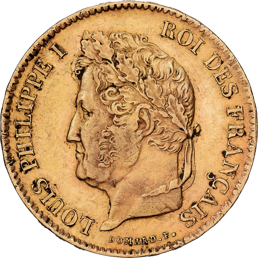 Francia, 40 Francs, Louis-Philippe, 1836, Paris, Oro, MBC, KM:747.1