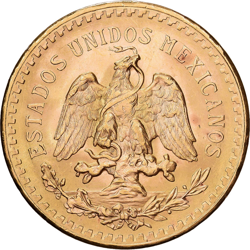 Mexico, 50 Pesos, 1947, Złoto, AU(50-53), KM:482