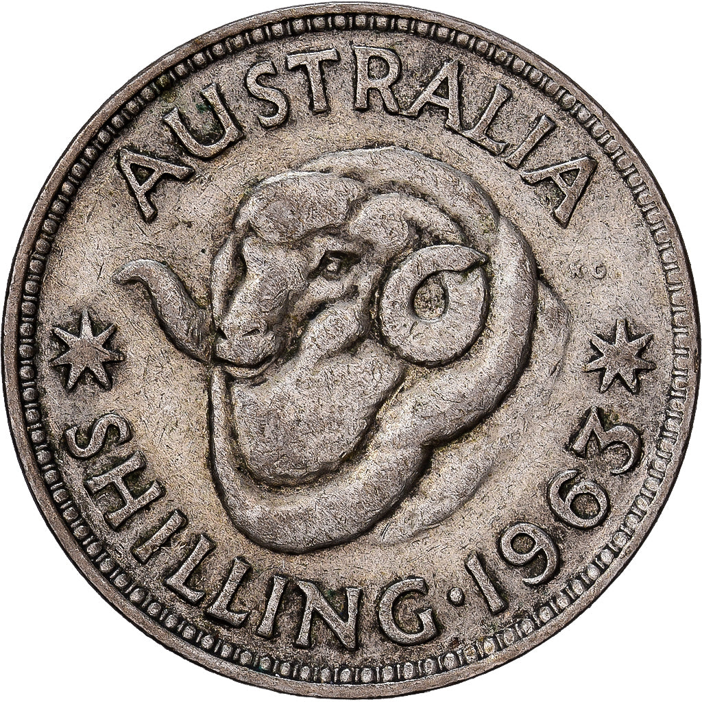 Australië, Elizabeth II, Shilling, 1963, Melbourne, Zilver, ZG+, KM:59