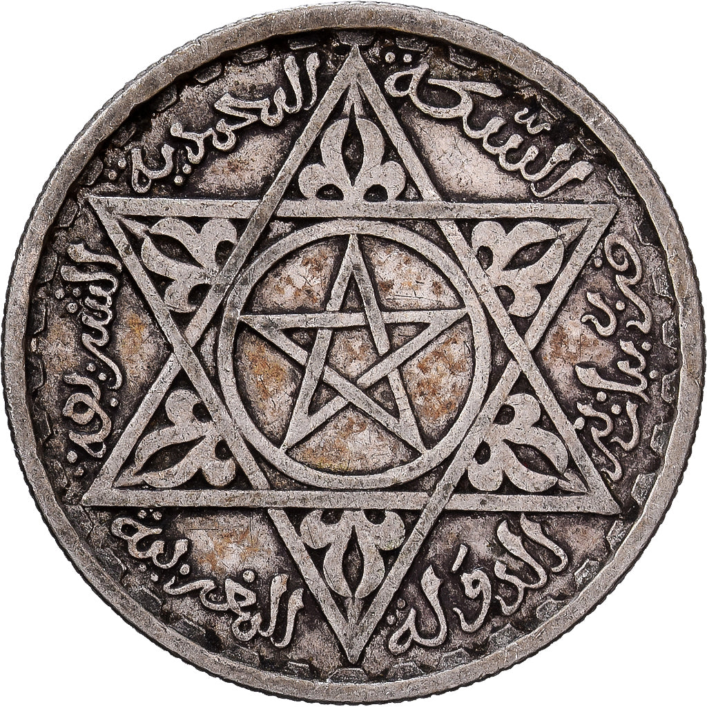 Marokko, Mohammed V, 100 Francs, 1953, Paris, Zilver, FR+, KM:52