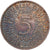 ALEMANIA - REPÚBLICA FEDERAL, 5 Mark, 1964, Stuttgart, Plata, MBC, KM:112.1