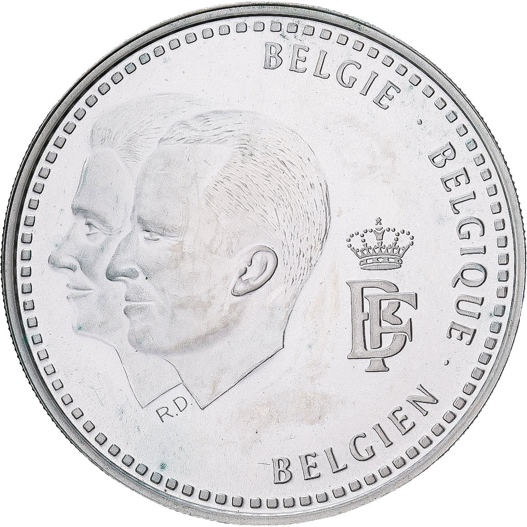 Belgia, 250 Francs, 250 Frank, 1996, Srebro, MS(60-62), KM:202
