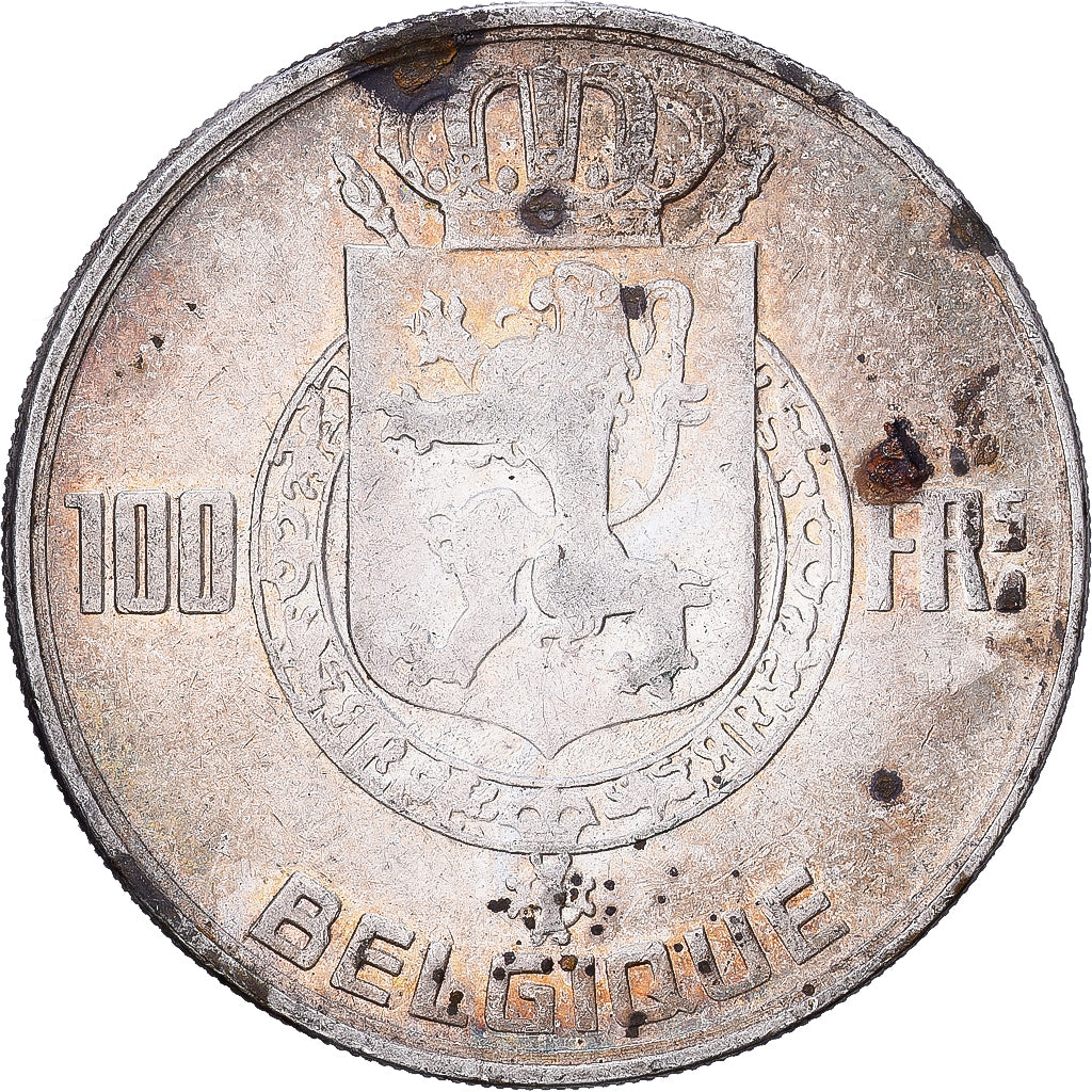 Belgium, 100 Francs, 100 Frank, 1948, Silver, VF(30-35), KM:138.1