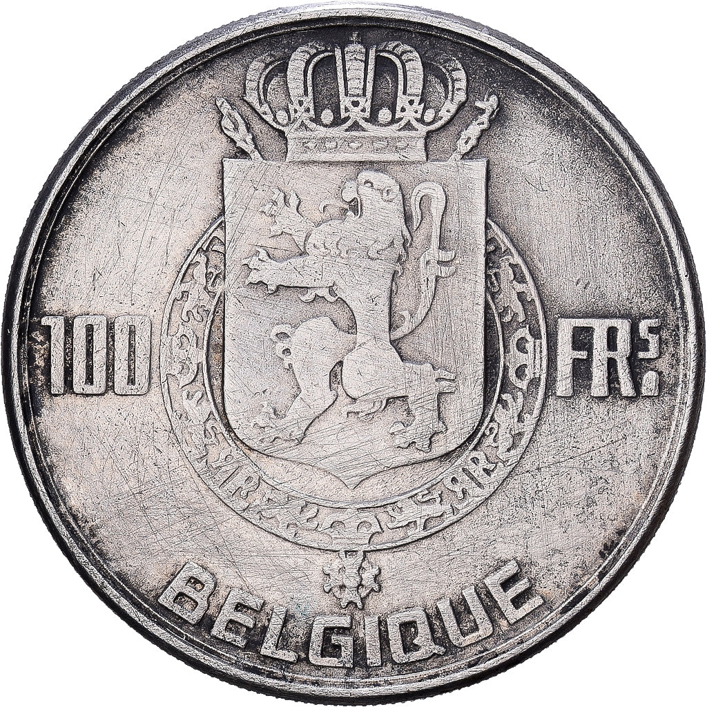 Belgium, 100 Francs, 100 Frank, 1950, Silver, VF(20-25), KM:138.1