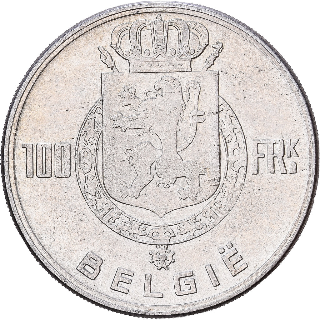 Belgium, 100 Francs, 100 Frank, 1951, Silver, AU(50-53), KM:139.1