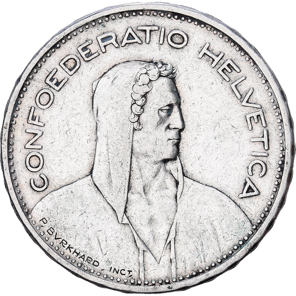 Zwitserland, 5 Francs, 1931, Bern, Zilver, FR+, KM:40