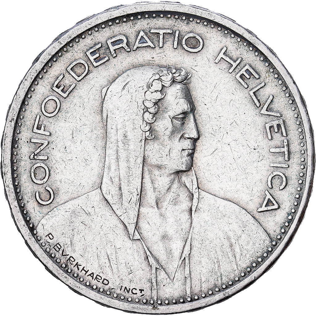 Switzerland, 5 Francs, 1933, Bern, Silver, VF(30-35), KM:40