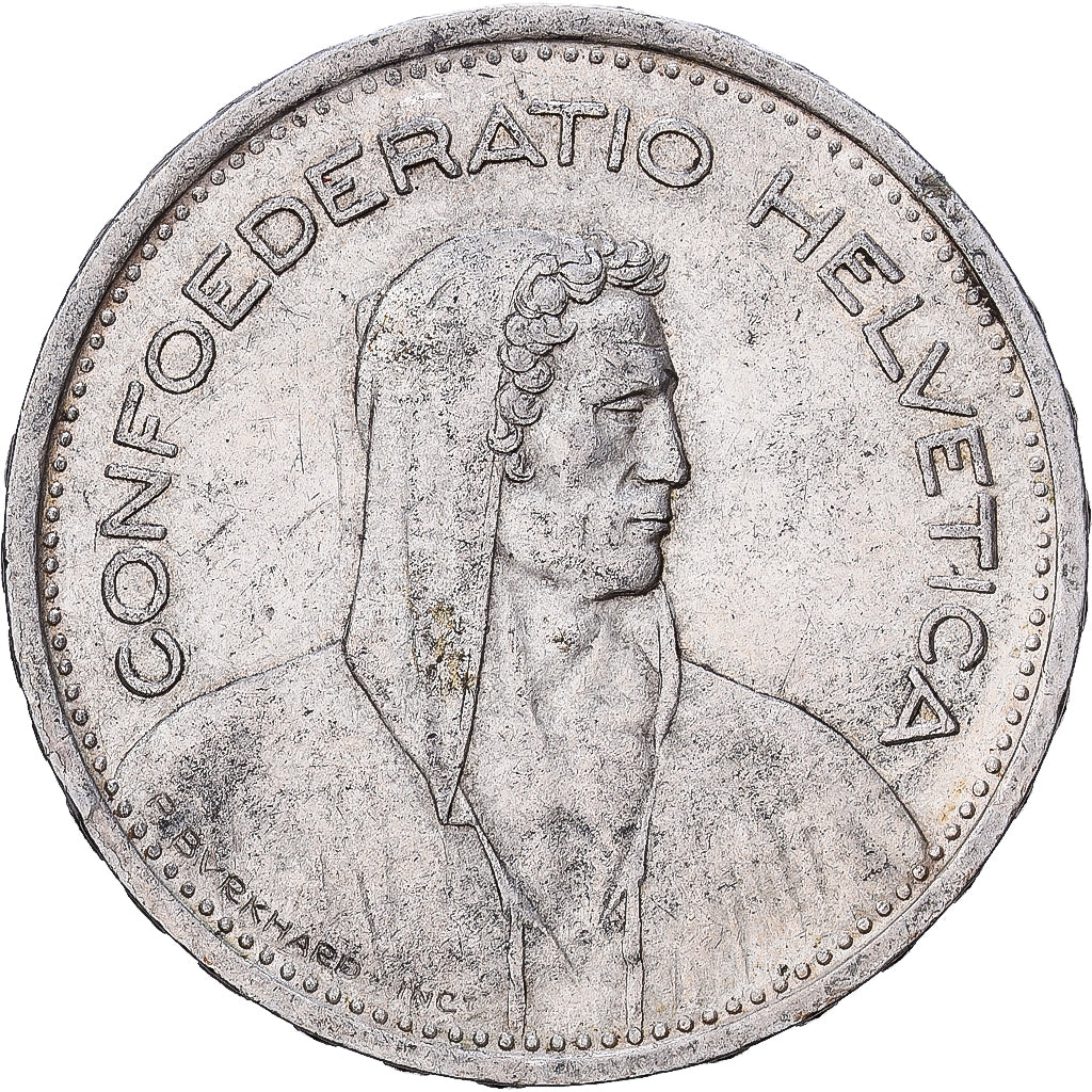 Suíça, 5 Francs, 1953, Bern, Prata, EF(40-45), KM:40