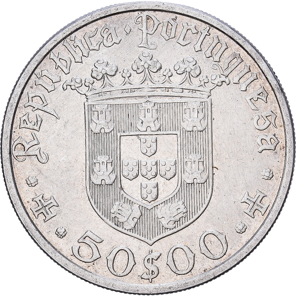 Portugal, 50 Escudos, 1968, Plata, BC+, KM:593