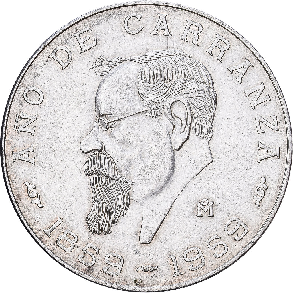 Mexico, 5 Pesos, 1959, Mexico City, Silver, AU(50-53), KM:471