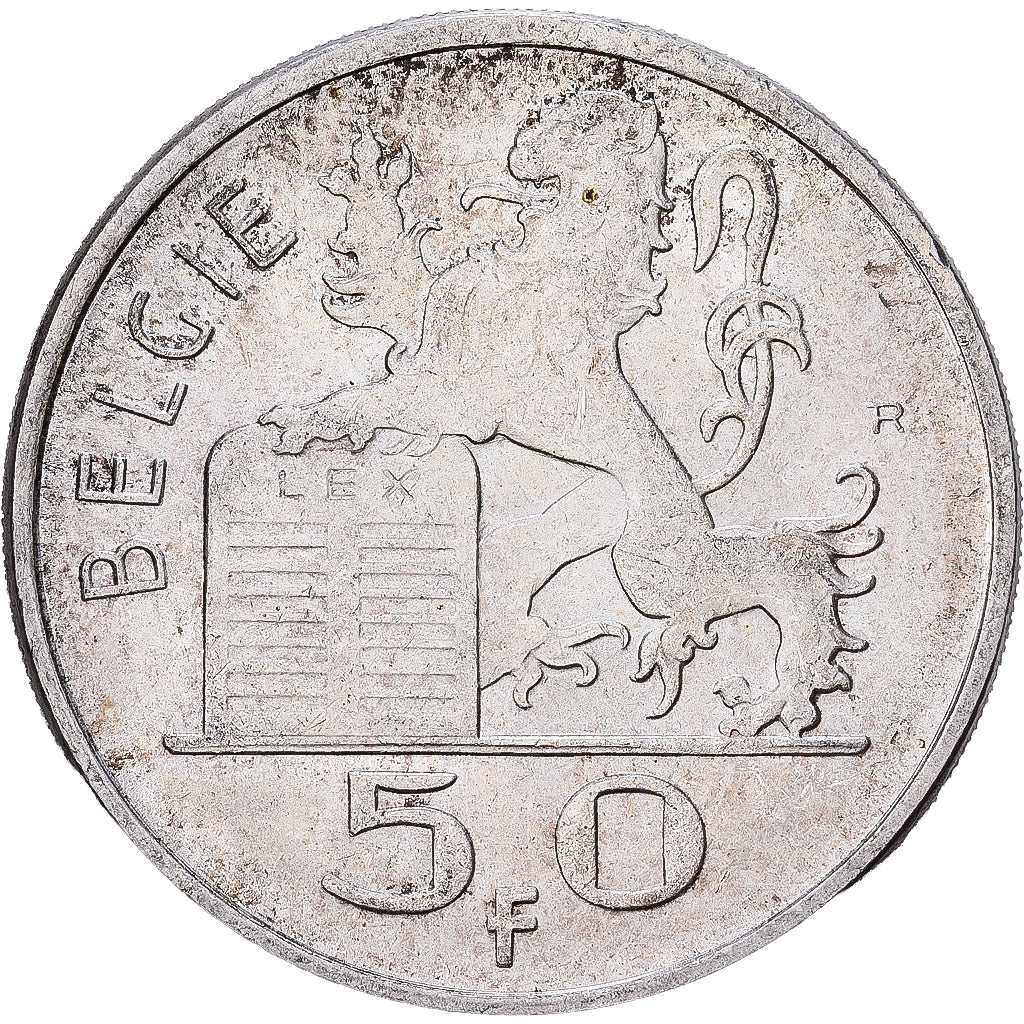 Belgium, 50 Francs, 50 Frank, 1954, Brussels, Silver, AU(50-53), KM:137