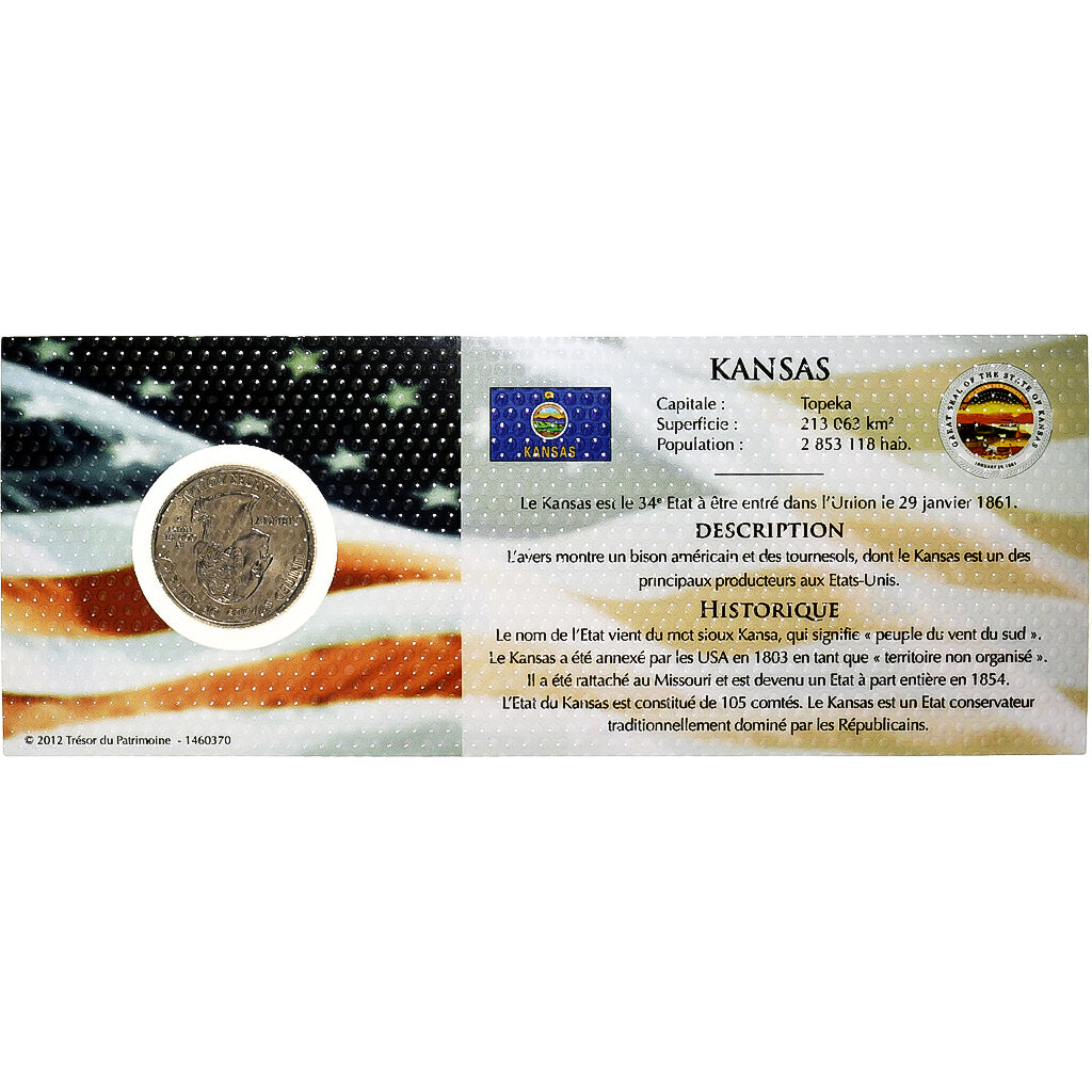 Verenigde Staten, quarter dollar, Kansas, 2005, Philadelphia, Cupro-nikkel, FDC