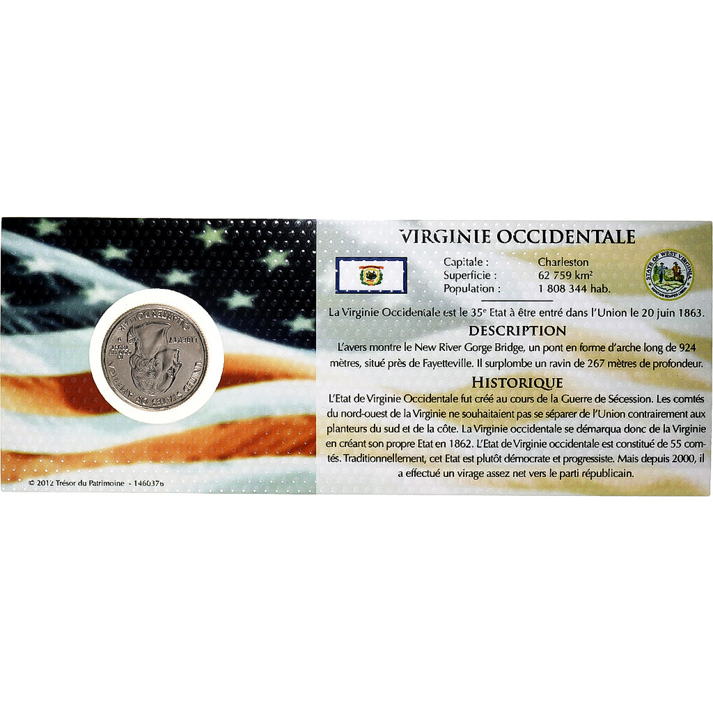 United States, quarter dollar, West Virginia, 2005, Philadelphia, Copper-nickel