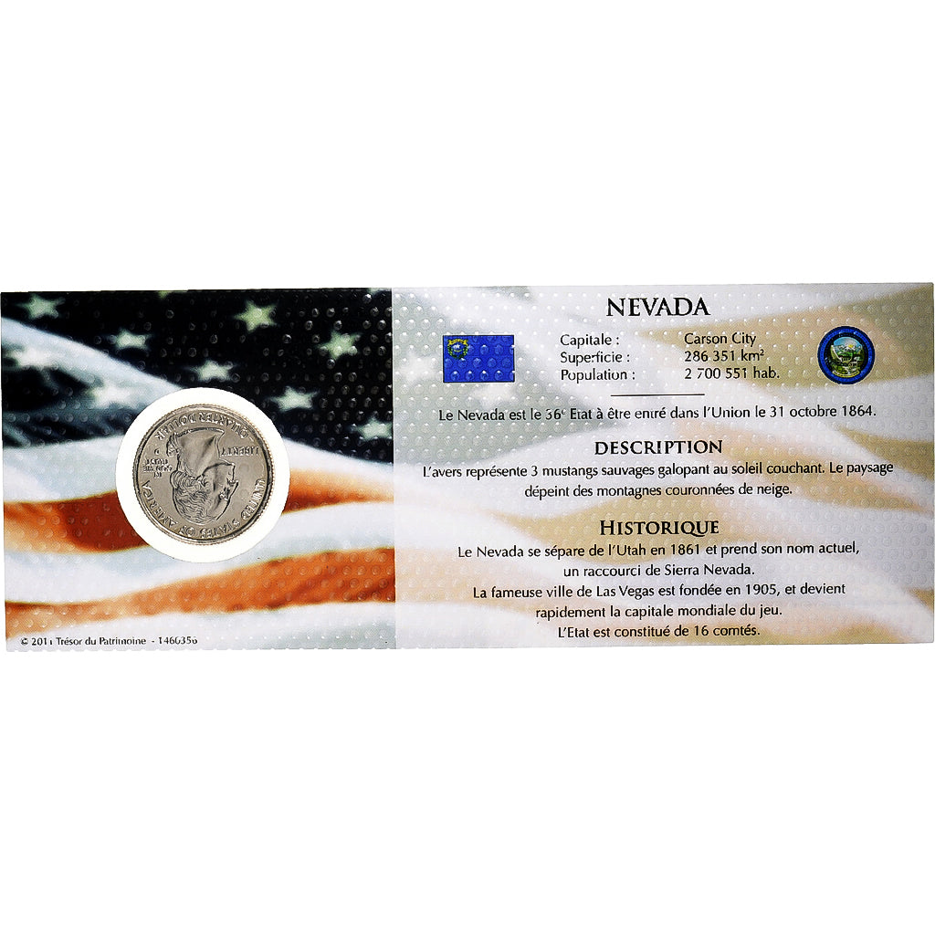 Stati Uniti, quarter dollar, Nevada, 2006, Philadelphia, Rame-nichel, FDC