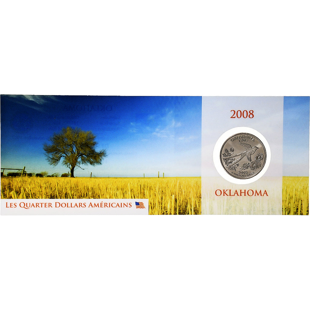 United States, quarter dollar, Oklahoma, 2008, Philadelphia, Copper-nickel