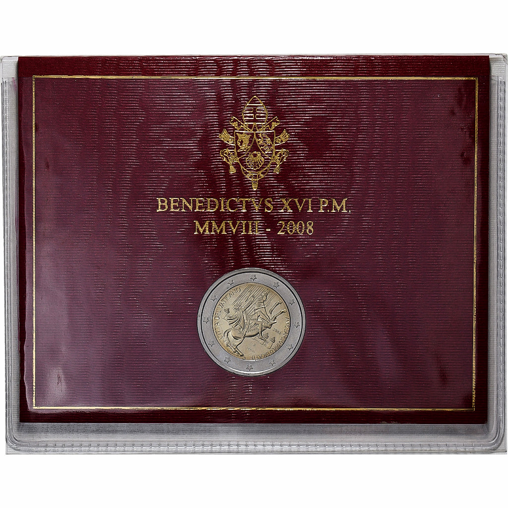 Vatican, Benedict XVI, 2 Euro, BU, 2008, Rome, Bi-Metallic, MS(65-70)