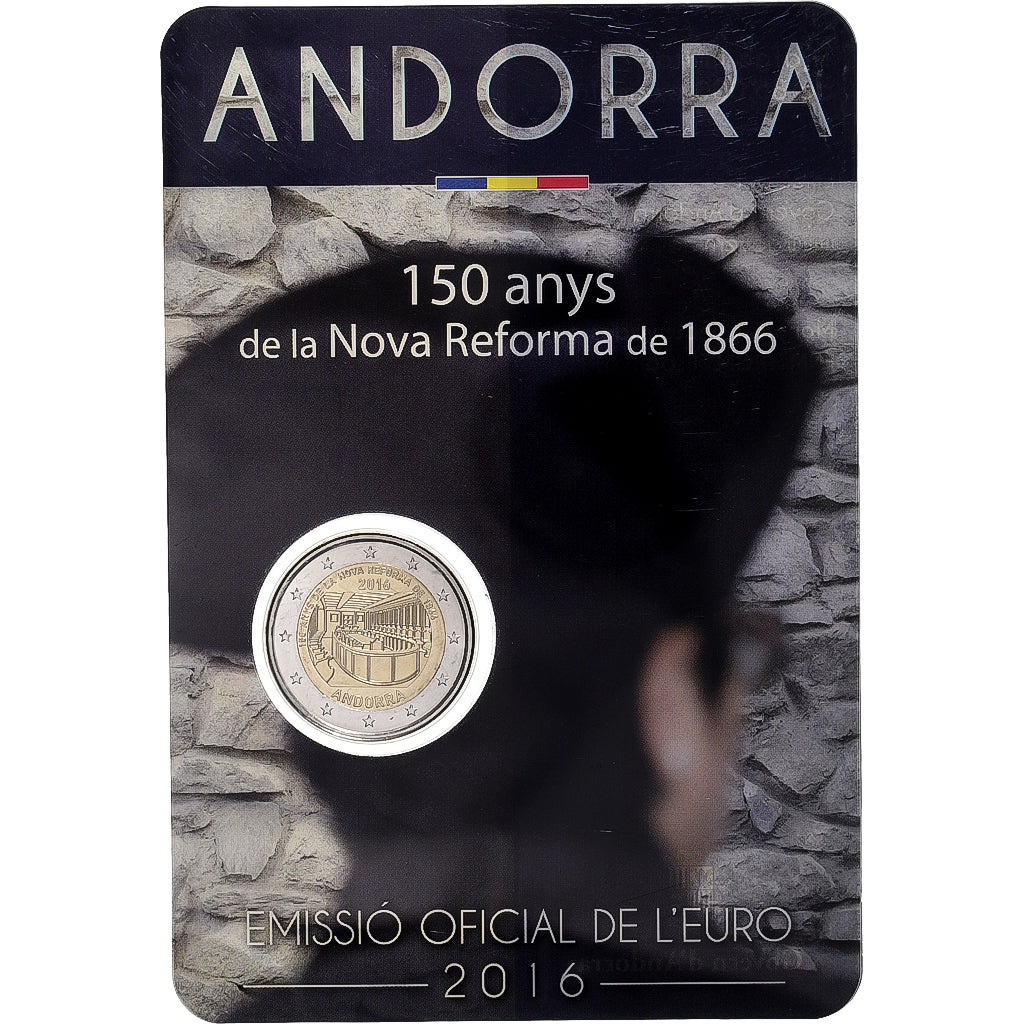 Andorra, 2 Euro, BU, 2016, Madrid, Bi-Metallic, MS(65-70)