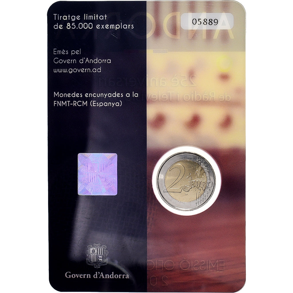 Andorra, 2 Euro, BU, 2016, Madrid, Bi-metallico, FDC