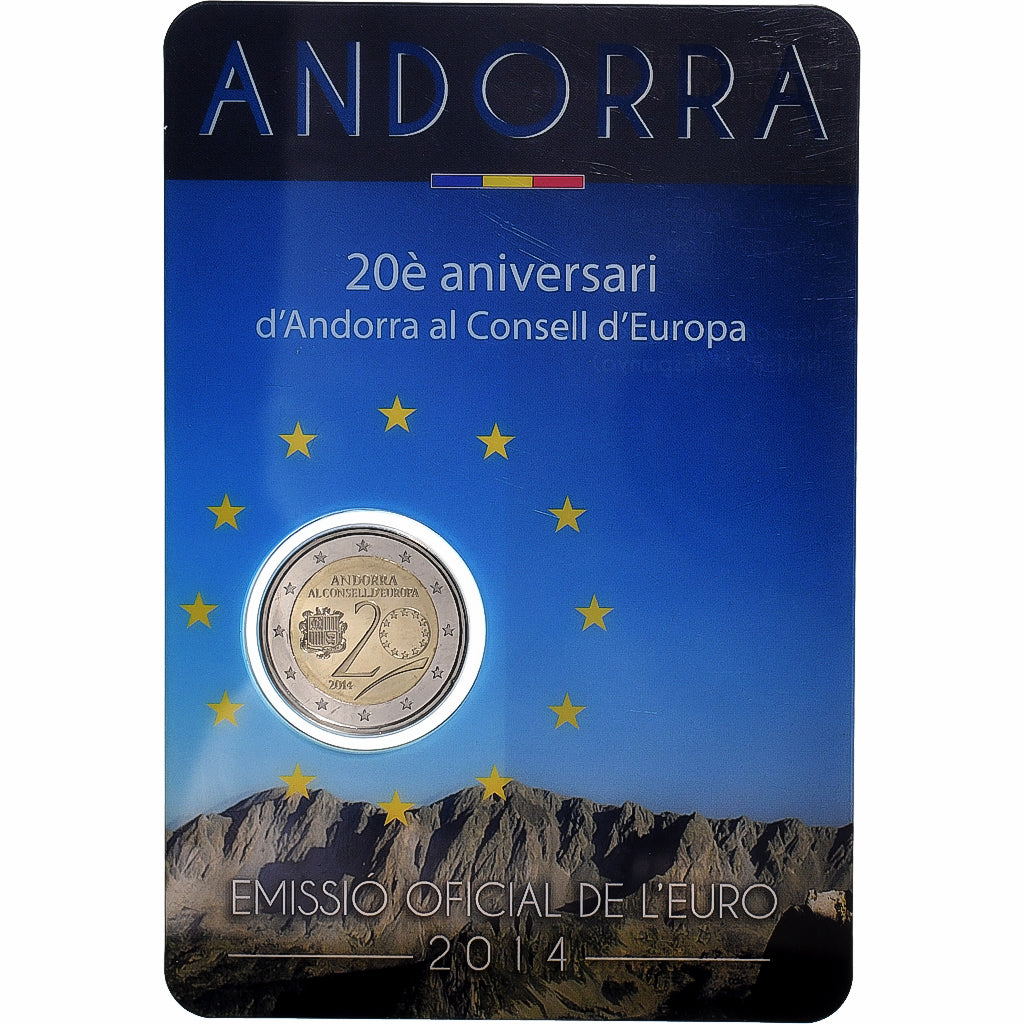 Andorra, 2 Euro, BU, 2014, Madrid, Bi-Metallic, MS(65-70)