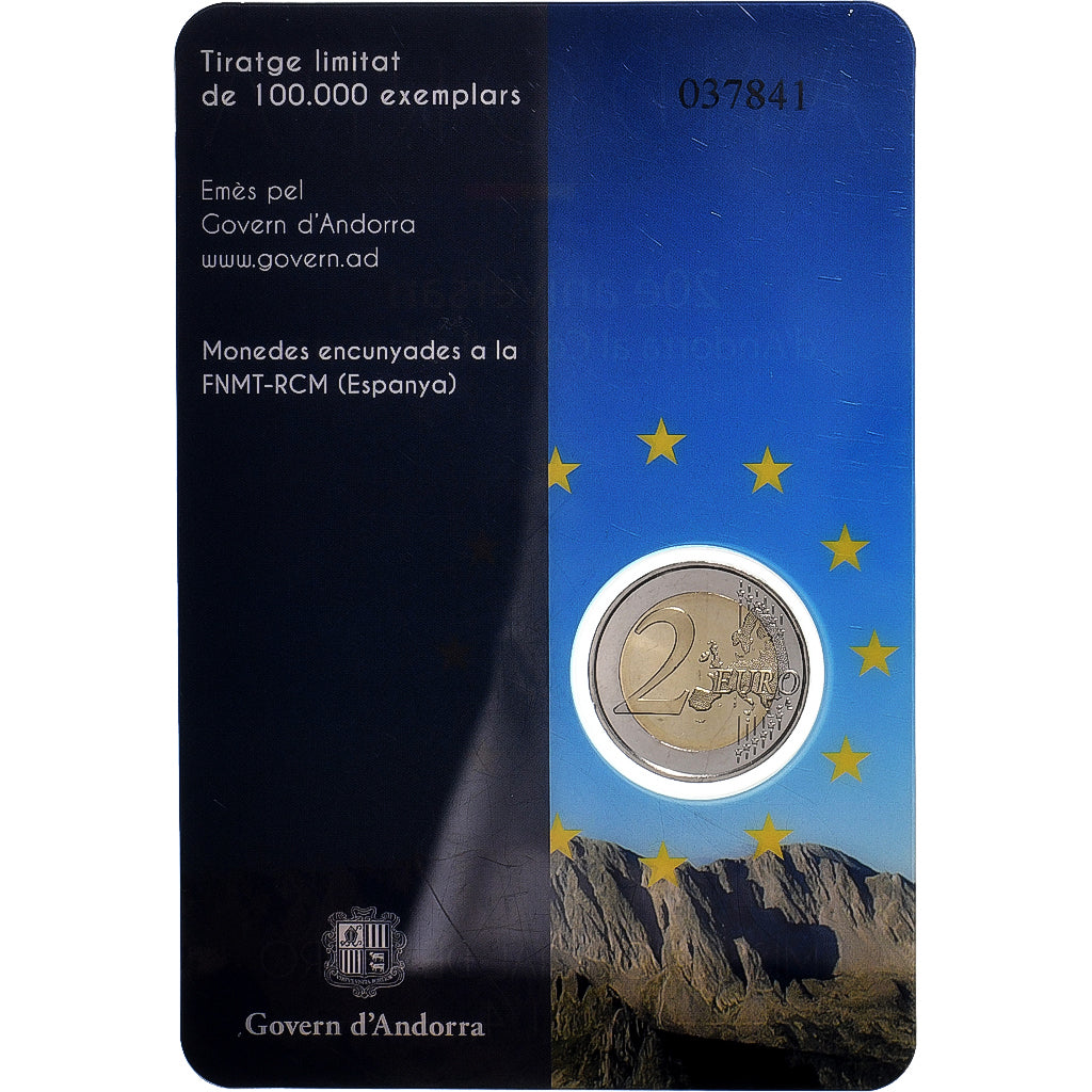 Andorra, 2 Euro, BU, 2014, Madrid, Bi-Metallic, MS(65-70)