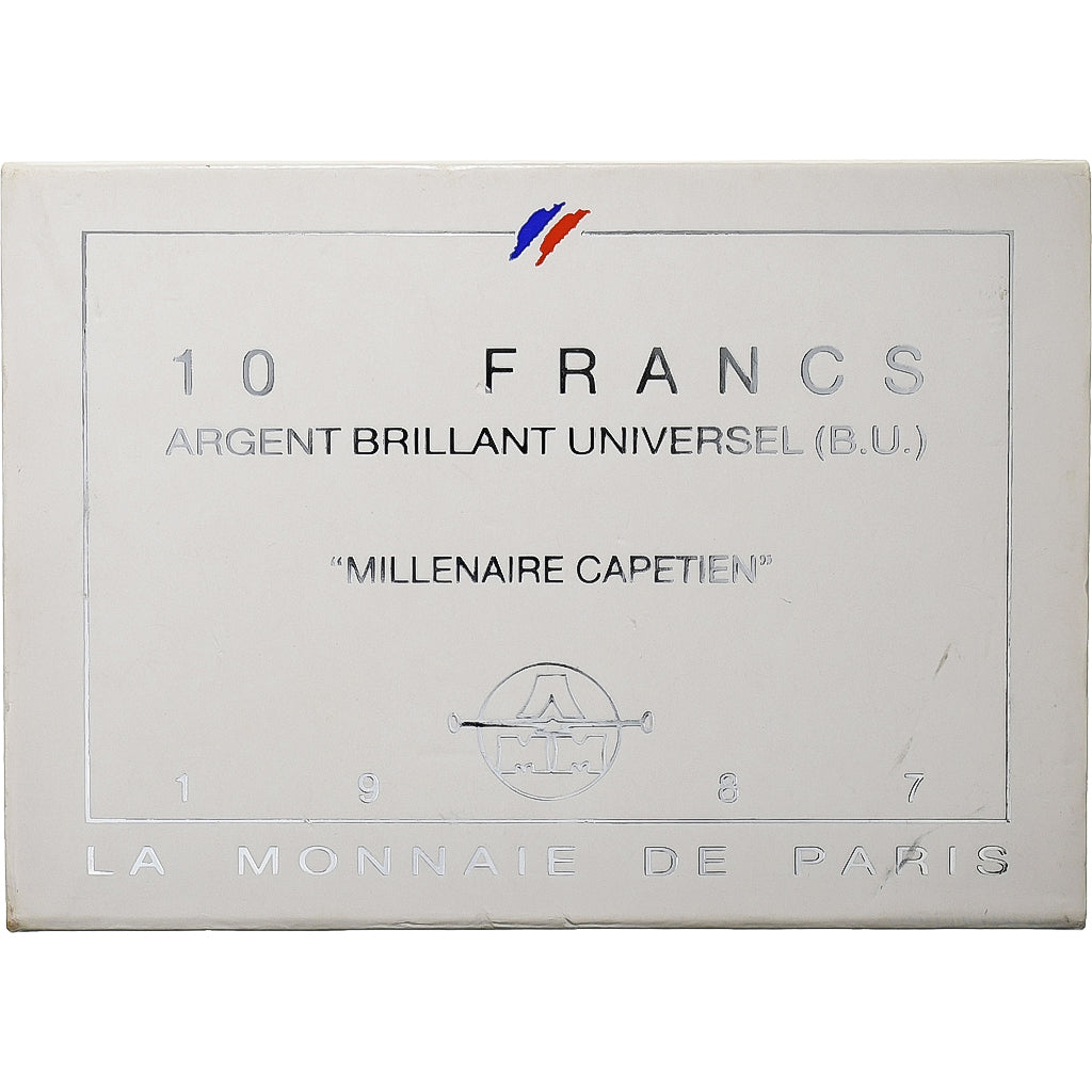 France, 10 Francs, Millénaire Capétien, 1987, Monnaie de Paris, BU, Silver