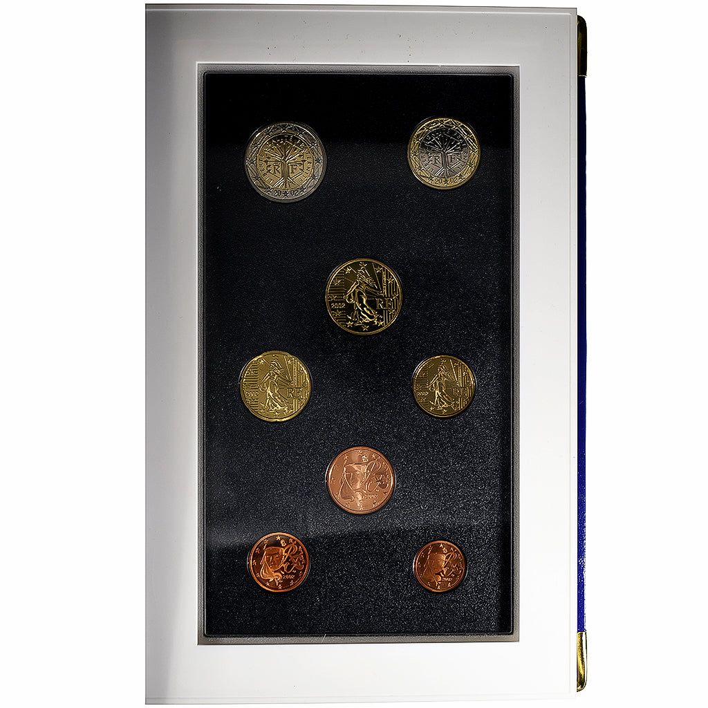Francja, Coffret 1c. à 2€, Proof, 2002, Monnaie de Paris, ND, MS(65-70)