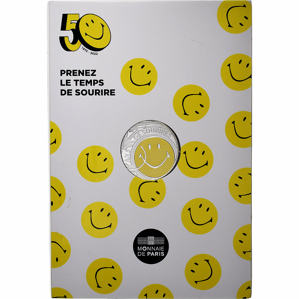 Francia, 10 Euro, Smiley, FS, 2022, Monnaie de Paris, Argento, FDC