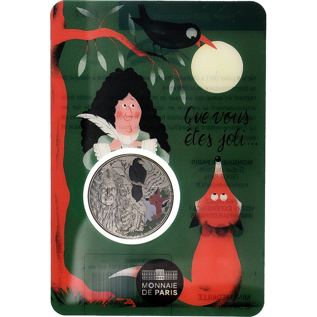 France, Medal, Jean de la Fontaine, 2021, Monnaie de Paris, Copper-nickel