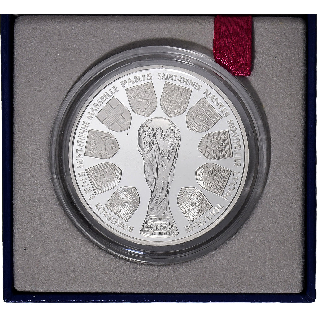 Frankrijk, 10 Francs, World Cup, 1998, Monnaie de Paris, Proof, Zilver, FDC