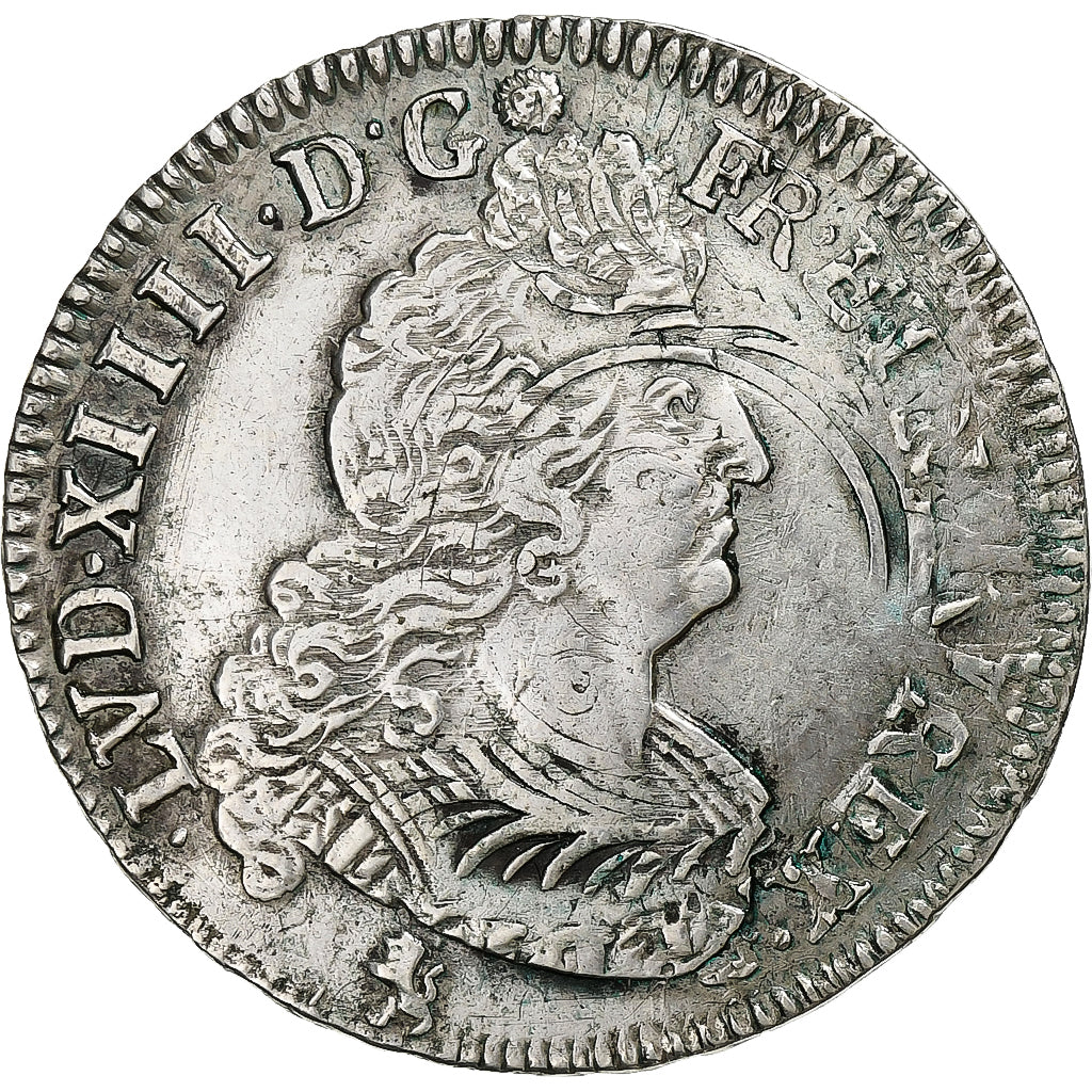 Francia, Louis XIV, 1/2 Écu aux 8 L, 1704, Rennes, reformed, Argento, BB