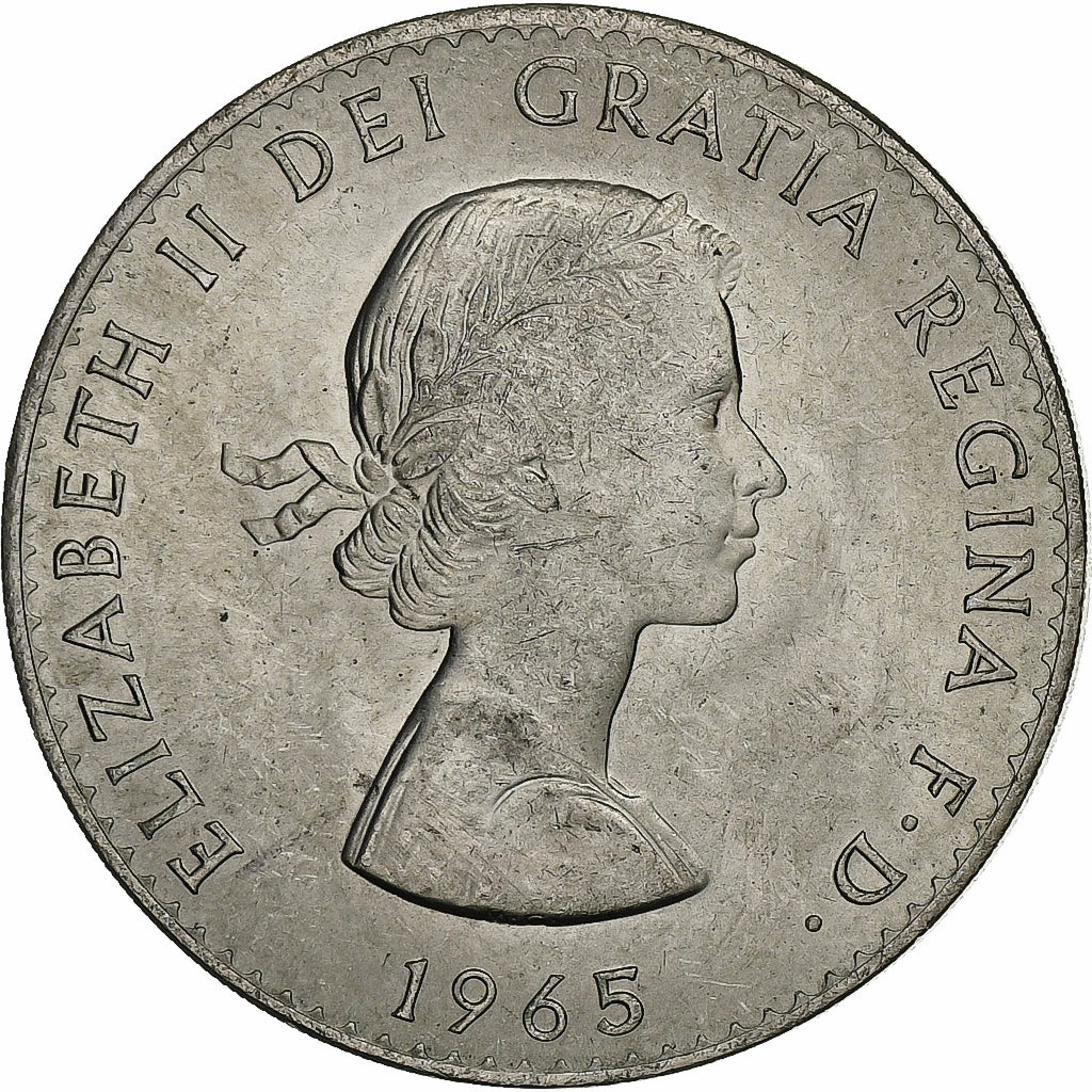 Großbritannien, Elizabeth II, Crown, Churchill, 1965, London, Kupfer-Nickel