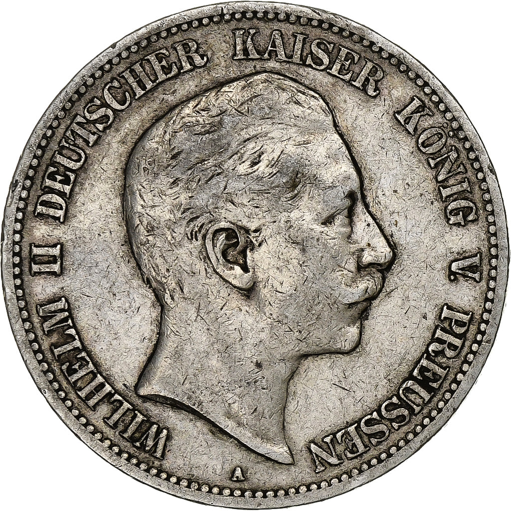 Kingdom of Prussia, Wilhelm II, 5 Mark, 1900, Berlin, Silver, VF(30-35), KM:523