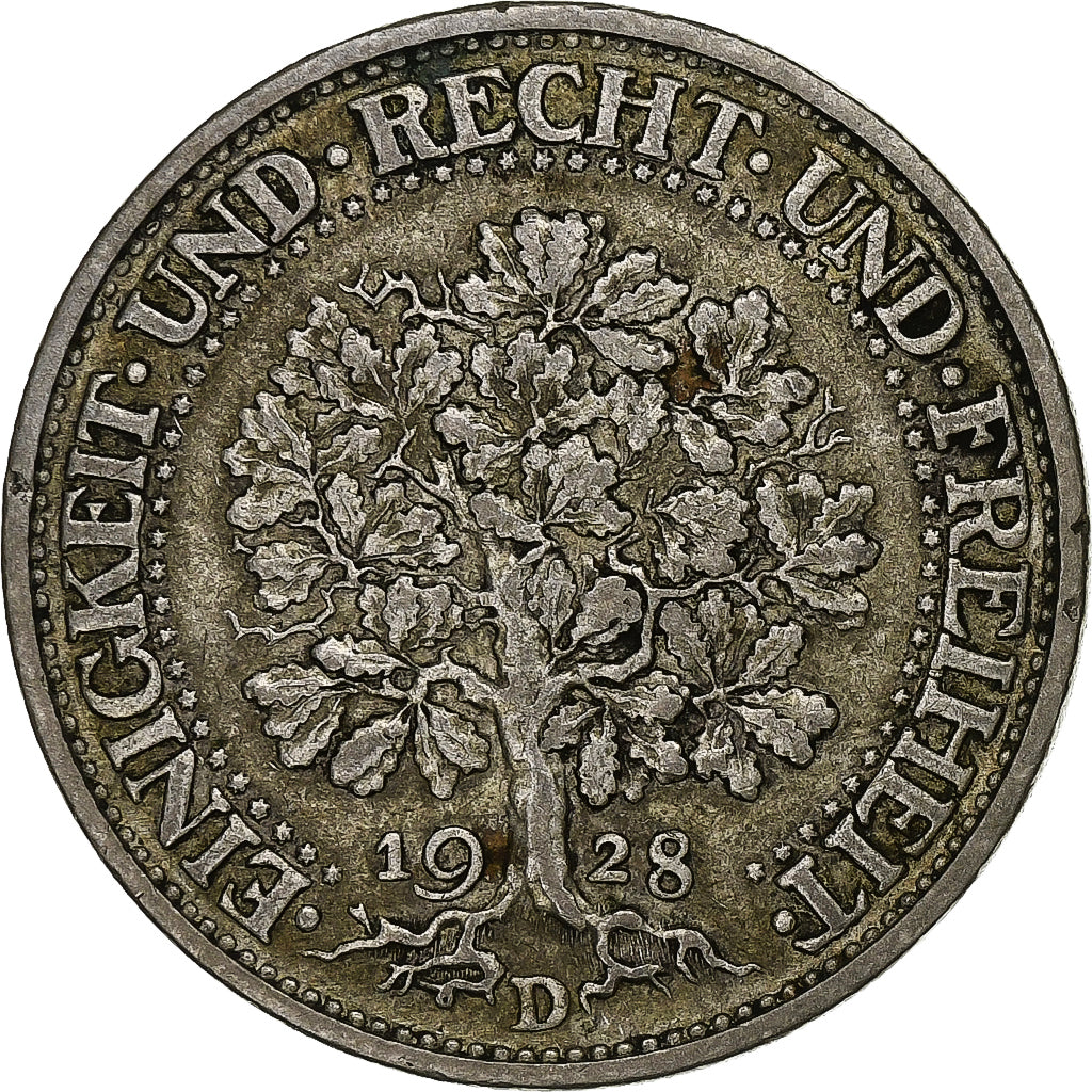 Germany, Weimar Republic, 5 Mark, 1928, Munich, Silver, AU(50-53), KM:56