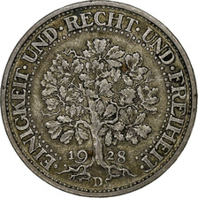 Germany, Weimar Republic, 5 Mark, 1928, Munich, Silver, AU(50-53), KM:56
