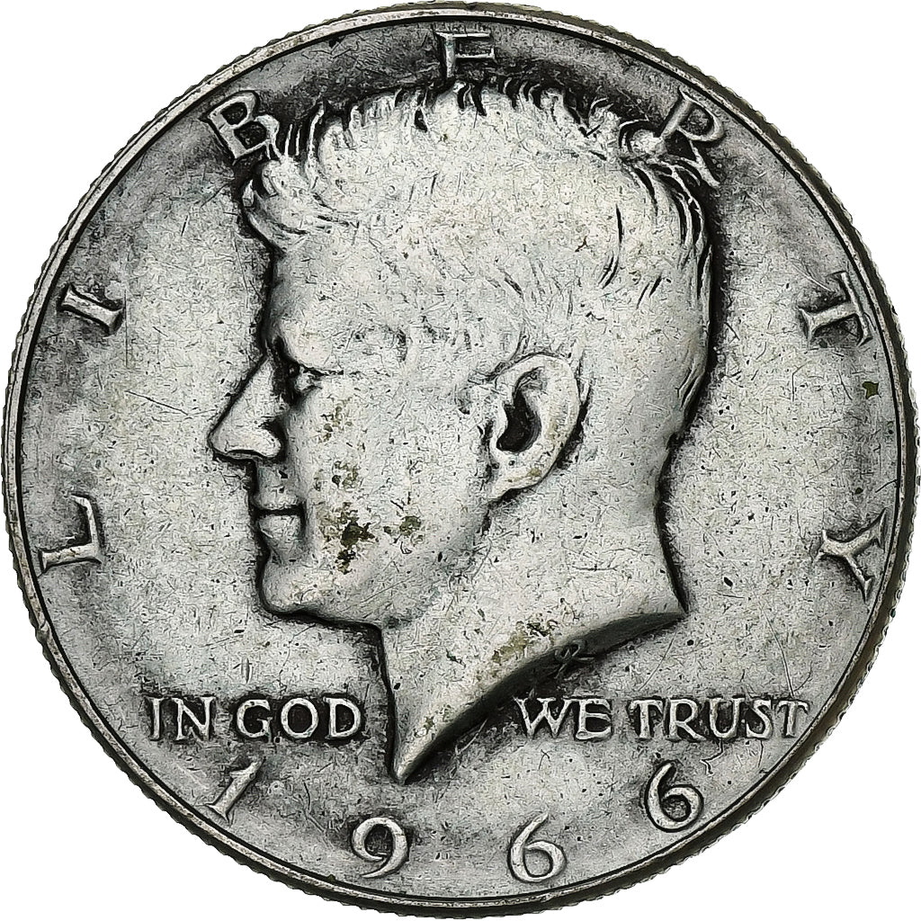 United States, Half Dollar, Kennedy, 1966, Philadelphia, Billon, VF(20-25)