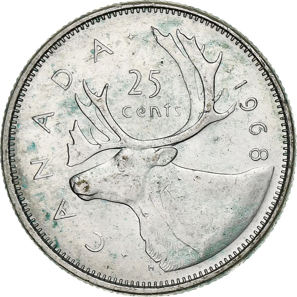 Canada, Elizabeth II, 25 Cents, 1968, Ottawa, Argent, TTB, KM:52