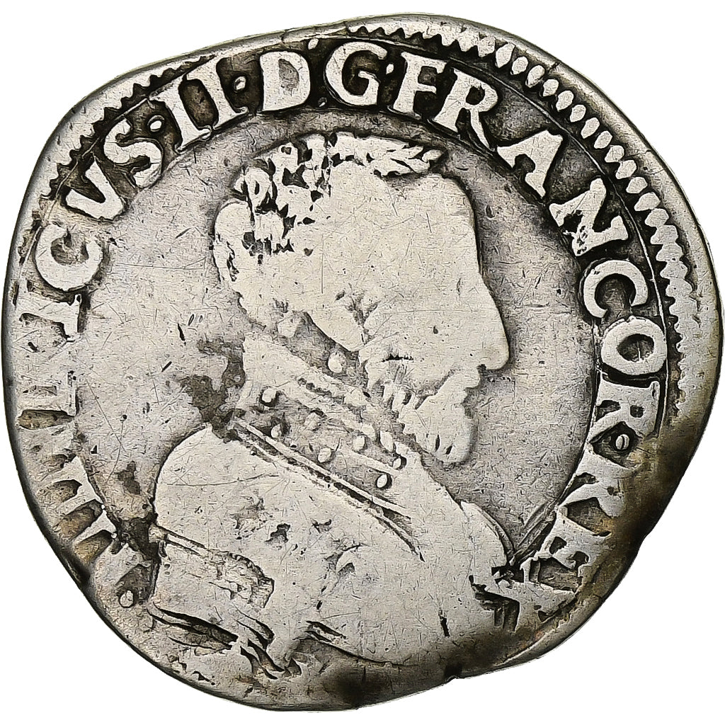 France, Henri II, Teston à la tête nue, 1559, Bordeaux,  B bust, Silver