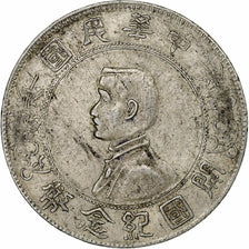 Republic of China, Sun Yat-Sen, Dollar, Memento, 1927, Silver, VF(30-35), KM:318
