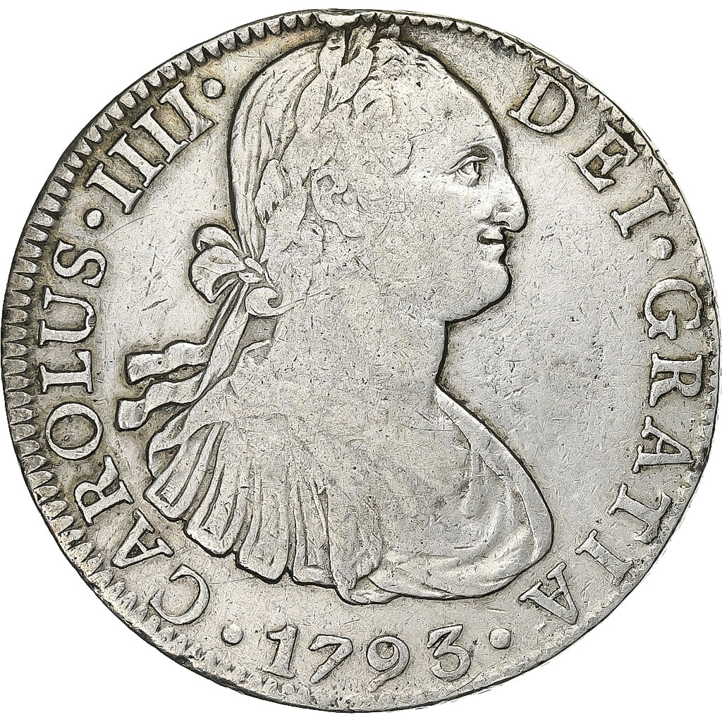 Messico, Charles IV, 8 Reales, 1793, Mexico City, Argento, MB+, KM:109