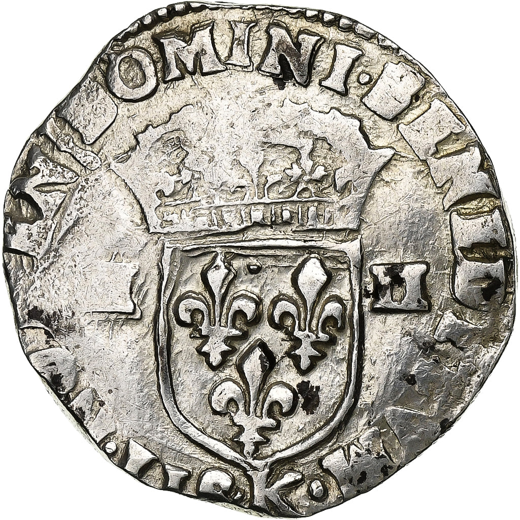 Francia, Louis XIII, 1/4 Ecu, 1612, Bordeaux, Plata, BC+, Gadoury:27