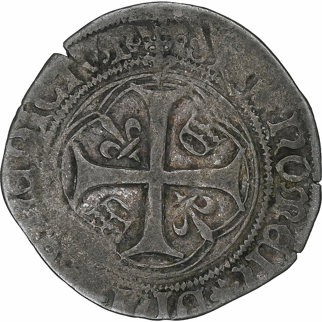 France, Louis XII, Blanc à la couronne, Billon, VF(20-25), Gadoury:143