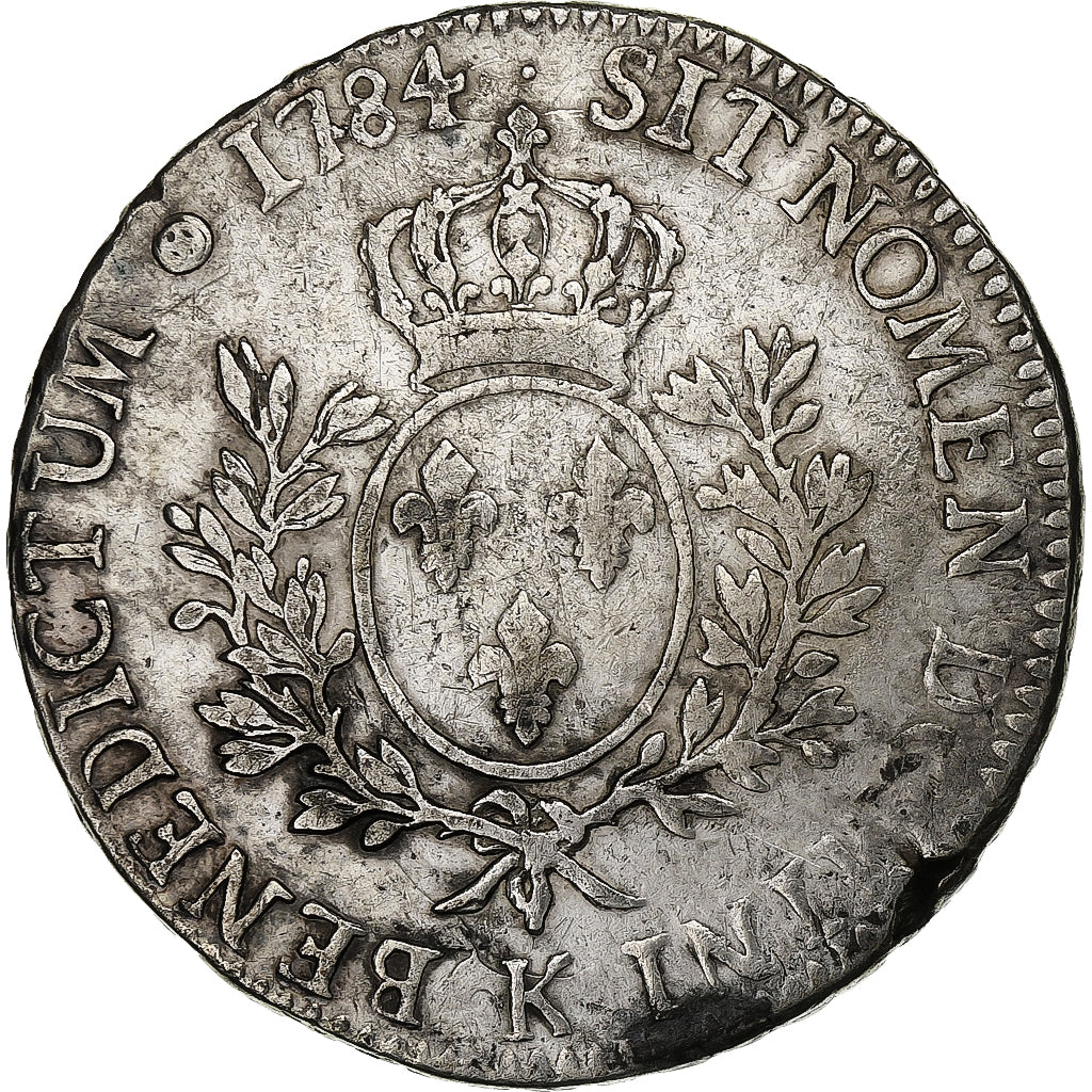 Francia, Louis XVI, Ecu aux branches d'olivier, 1784, Bordeaux, Argento, MB+