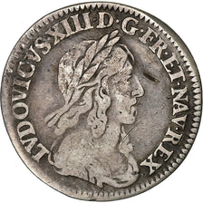 France, Louis XIII, 1/12 Ecu, 2ème poinçon de Warin, 1643, Paris, rose