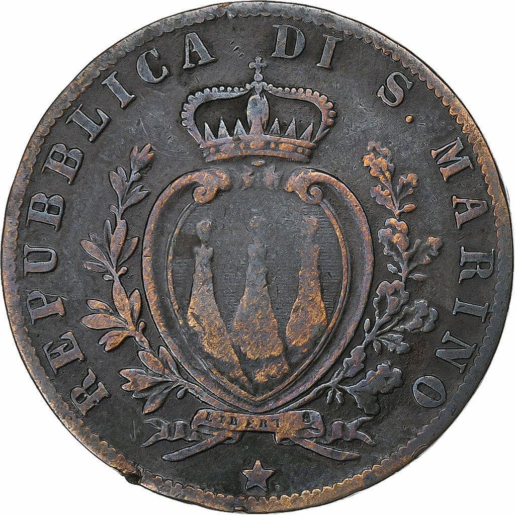 San Marino, 5 Centesimi, 1894, Rome, Koper, FR+, KM:1