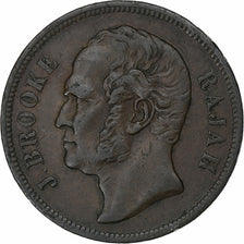 Sarawak, James Brooke Rajah, Cent, 1863, Heaton, Copper, EF(40-45), KM:3