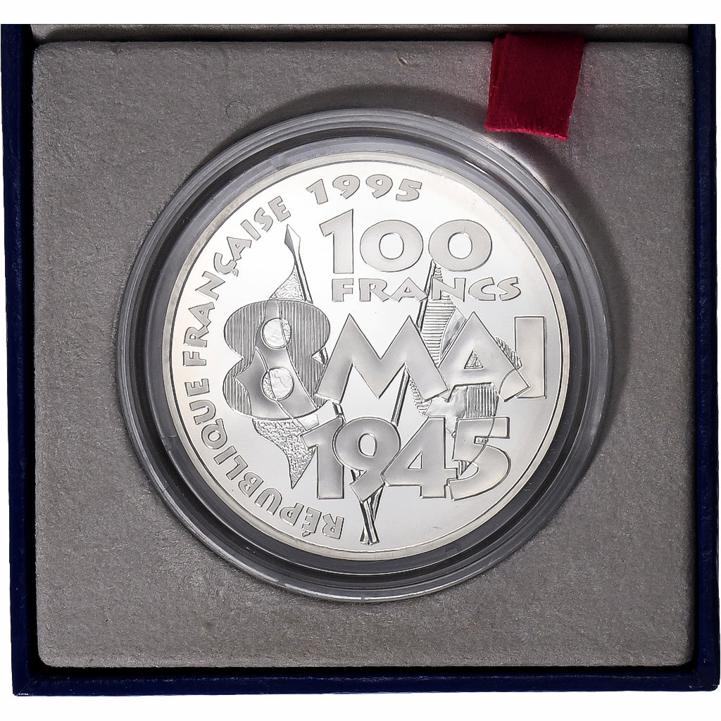 Frankreich, 100 Francs, 8 Mai 1945, 1995, MDP, PP, Silber, STGL, KM:1116.2