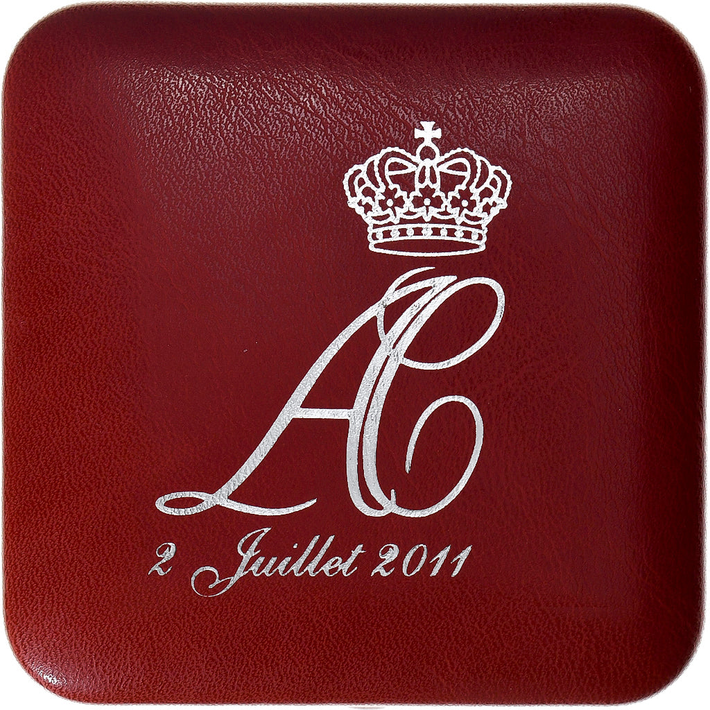 Monaco, 10 Euro, mariage princier, Proof, 2011, MDP, Zilver, FDC, Gadoury:MC 202